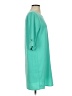Everly 100% Polyester Solid Teal Casual Dress Size S - photo 4