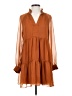 1.State 100% Polyester Brown Casual Dress Size S - photo 1