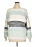 NYC Alliance Stripes White Ivory Pullover Sweater Size XL (estimated) - photo 1