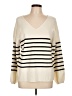 Unbranded Stripes Ivory Pullover Sweater Size L - photo 1