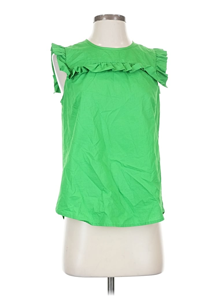 Pre-owned Jcrew Sleeveless Blouse In Green
