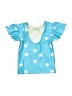 Hard Candy Blue Short Sleeve Blouse Size 3 - photo 2