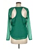 I Heart Ronson 100% Polyester Green Long Sleeve Blouse Size M - photo 2