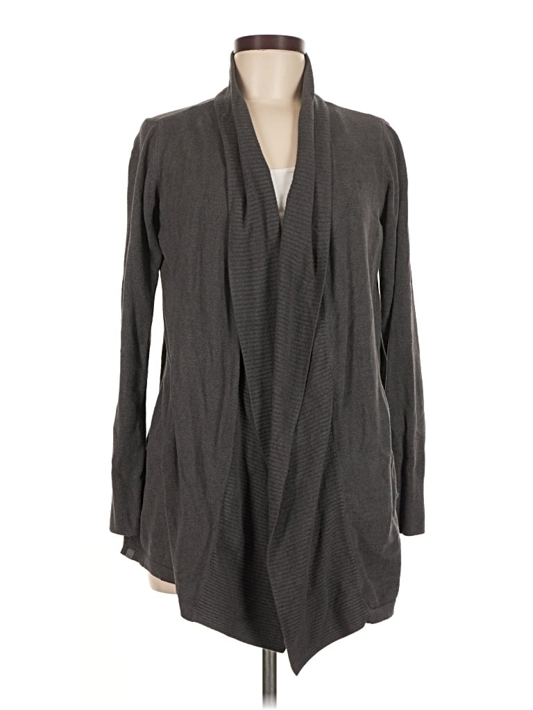 Pre-owned Barefoot Dreams Cardigan Sweater In Gray