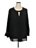 Bellatrix 100% Polyester Black Long Sleeve Blouse Size 1X - photo 1