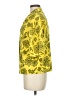 Saunders Collective 100% Polyester Graphic Paisley Tropical Yellow Short Sleeve Blouse Size 6 - photo 5