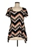 Wilde Chevron-herringbone Brown Short Sleeve T-Shirt Size M - photo 1