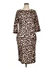 Unbranded Animal Print Brown Casual Dress Size 1X - photo 1