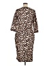 Unbranded Animal Print Brown Casual Dress Size 1X - photo 2