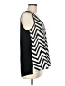 August Silk 100% Polyester Chevron-herringbone Silver Sleeveless Blouse Size M - photo 4