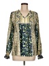 Unbranded 100% Polyester Green Long Sleeve Blouse Size M - photo 1