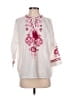 Chico's 100% Cotton White 3/4 Sleeve Blouse Size Sm (0) - photo 1