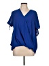 Unbranded Blue Short Sleeve Blouse Size L - photo 1
