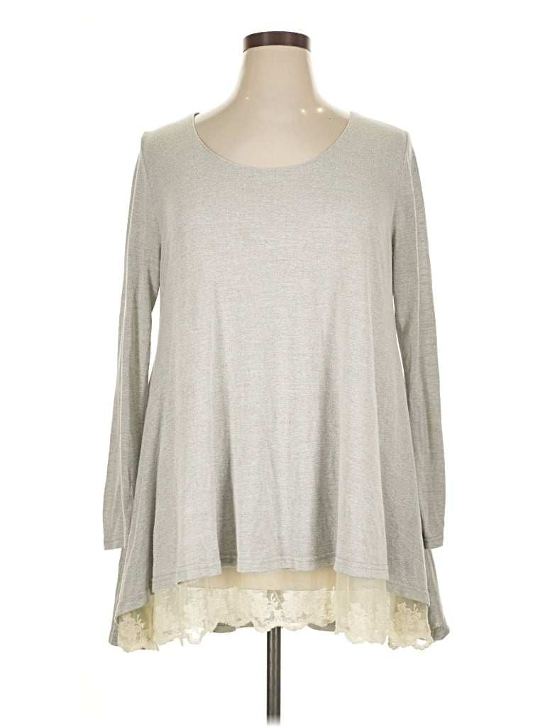 Pre-owned Umgee 3/4 Sleeve T-shirt In Gray