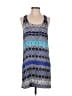 Aqua Print Multi Color Blue Casual Dress Size XS - photo 1