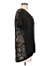 Lily White Black Short Sleeve Top Size L - photo 4
