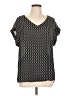 Como Blu 100% Polyester Black Short Sleeve Blouse Size L - photo 1