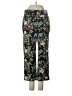 Roz & Ali Floral Black Casual Pants Size 4 - photo 1