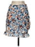Shein Floral Blue Casual Skirt Size 4 - photo 2