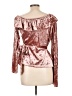 StyleStalker Metallic Pink Long Sleeve Blouse Size L - photo 2