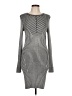 Express Houndstooth Gray Casual Dress Size L - photo 1