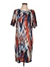 Sunny Leigh Print Blue Casual Dress Size L - photo 1