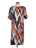 Sunny Leigh Print Blue Casual Dress Size L - photo 2