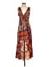 RUBY YAYA 100% Polyester Print Orange Casual Dress Size S - photo 1