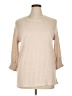 Unbranded Tan Ivory 3/4 Sleeve Top Size XL - photo 1