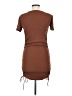 Zara Solid Brown Casual Dress Size M - photo 2