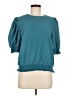 VOY 100% Polyester Teal 3/4 Sleeve Top Size M - photo 1