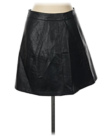 Zara Basic Faux Leather Skirt (view 1)
