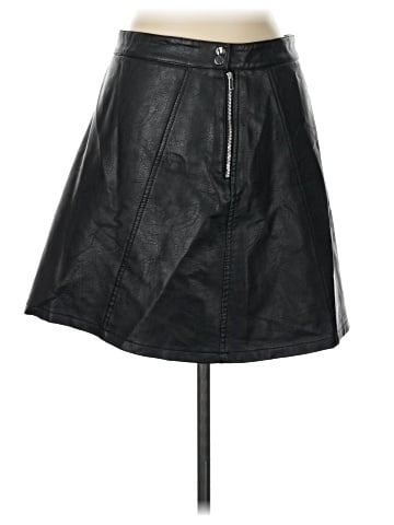 Zara Basic Faux Leather Skirt (view 2)