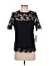 NANETTE Nanette Lepore 100% Polyester Black Short Sleeve Top Size S - photo 1