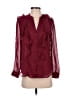 Ann Taylor 100% Polyester Burgundy Long Sleeve Blouse Size XS - photo 1