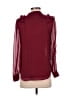 Ann Taylor 100% Polyester Burgundy Long Sleeve Blouse Size XS - photo 2