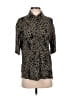 Zara 100% Viscose Animal Print Black 3/4 Sleeve Blouse Size XS - photo 1