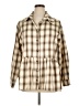 Unbranded 100% Polyester Plaid Tan 3/4 Sleeve Blouse Size 1X - photo 1