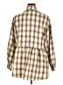 Unbranded 100% Polyester Plaid Tan 3/4 Sleeve Blouse Size 1X - photo 2