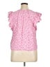 On 34th 100% Viscose Pink Short Sleeve Blouse Size XL - photo 2