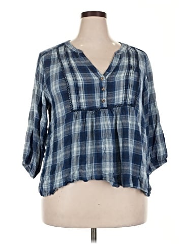 Wrangler Jeans Co 3/4 Sleeve Blouse (view 1)