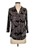 Charter Club Paisley Black 3/4 Sleeve Blouse Size S - photo 1