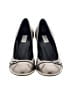 FURLA Metallic Silver Gray Heels Size EU 38 - photo 2