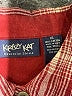 Krazy Kat 100% Cotton Plaid Burgundy Long Sleeve Button-Down Shirt Size XL - photo 7