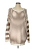 Time After Time Stripes Brown Pullover Sweater Size L - photo 1