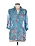 Rory Beca 100% Polyester Teal 3/4 Sleeve Blouse Size M - photo 1