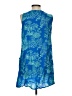 Pineapple 100% Rayon Tropical Blue Cocktail Dress Size S - photo 2
