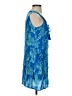 Pineapple 100% Rayon Tropical Blue Cocktail Dress Size S - photo 4