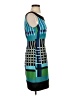 Connected Apparel Graphic Teal Cocktail Dress Size 4 - photo 4