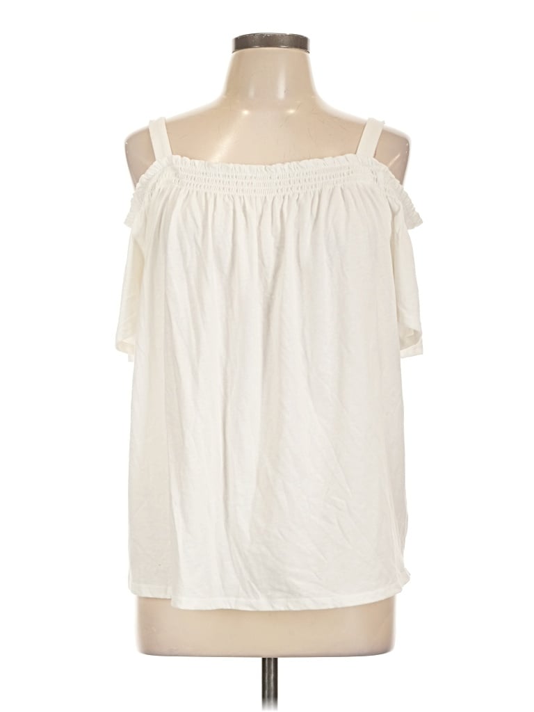 Pre-owned City Streets Sleeveless Blouse In White